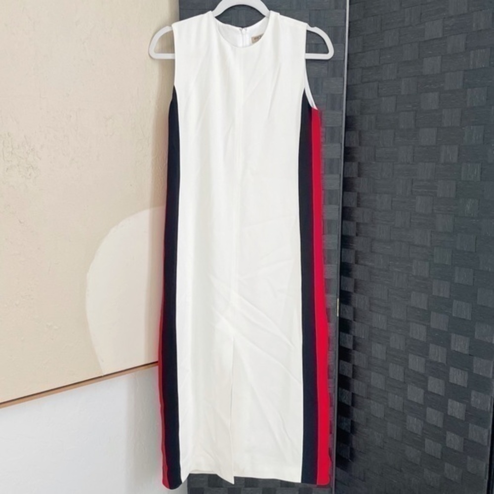 BURBERRY Collectors Runway White Stripe Midi Dress - Picture 4 of 16